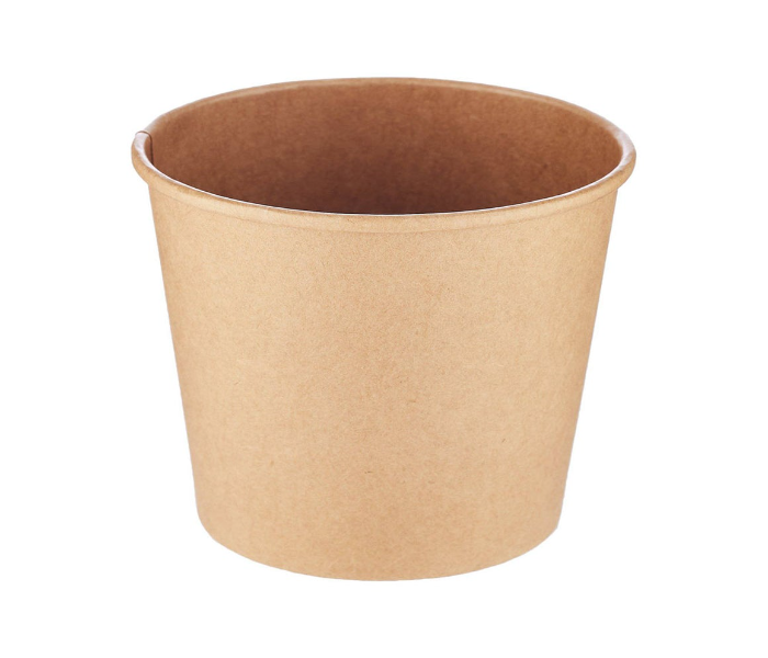 Hotpack HSMPNB12K 5 Pieces 12oz Kraft Soup Cup Lid - Brown - Zoom Image 4