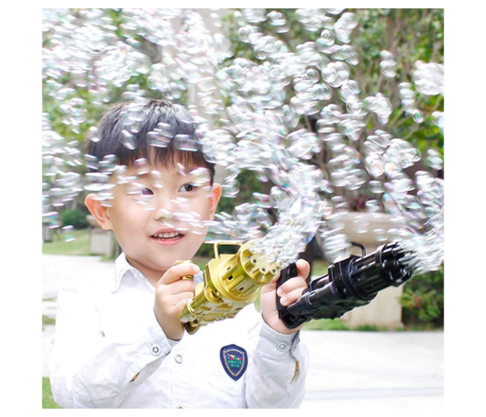 Set of 2 Kids Bubble Gun Toys Summer Automatic Soap Water Bubble Machine For Children Indoor Outdoor - Black - Zoom Image 8