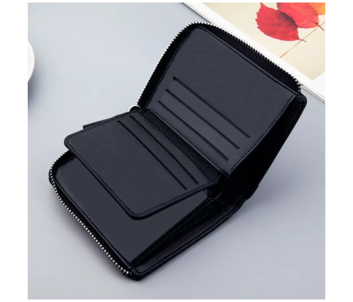 PU Leather with Zipper Wallet for Men - Black - Zoom Image 3