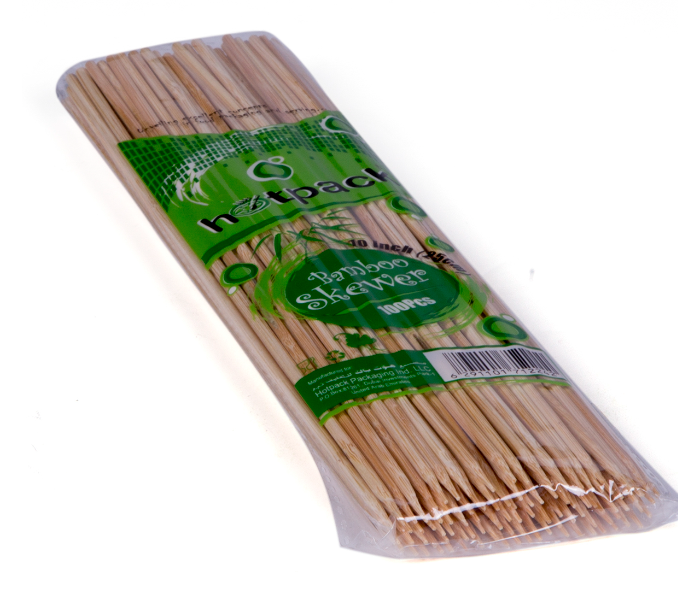 Hotpack BS10 100 Pieces 10 Inch Bamboo Skewer - Zoom Image