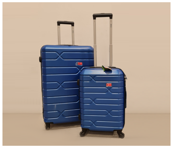 2 Piece Extreme 28 Inch Lightweight Hard Shell ABS Luggage Trolley - Pearl Blue - Zoom Image