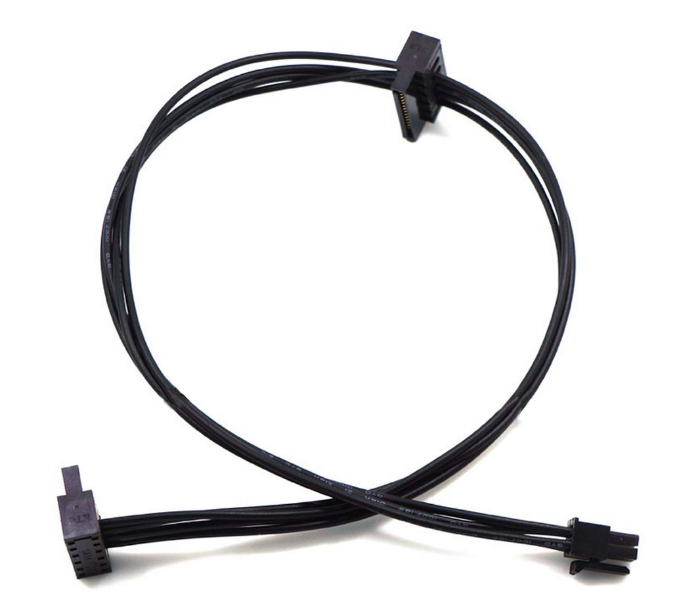 ATCA ATCA-CBLPW4PSSD 45CM Mini 4 Pin To 2 Sata SSD Power Supply Cable - Black - Zoom Image 2