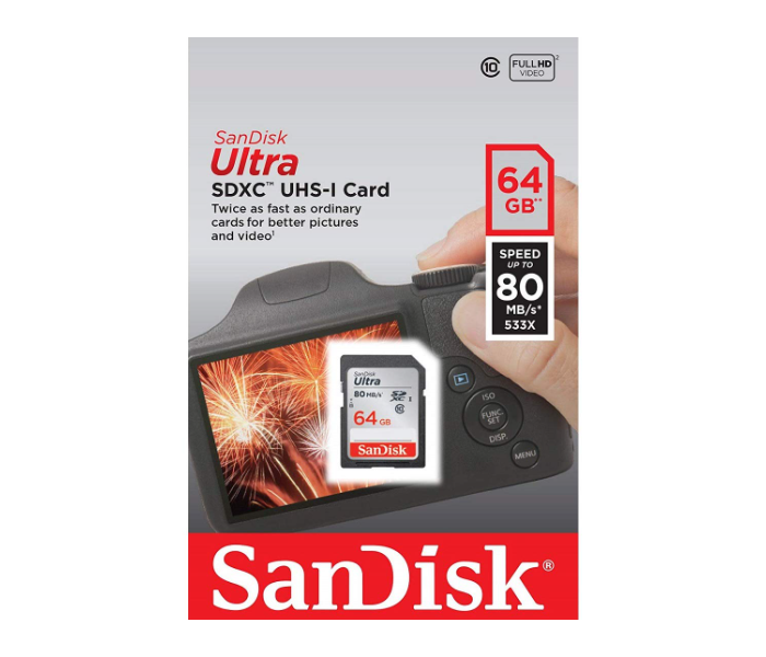 SanDisk SDSDUNC-064G-GN6IN Ultra 64GB Class 10 UHS-I SDXC Memory Card - Zoom Image 3