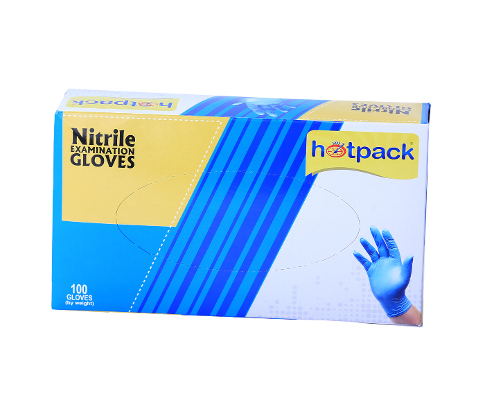 Hotpack PFNGL 100 Pieces Large Powder Free Nitrile Gloves - Blue - Zoom Image 1