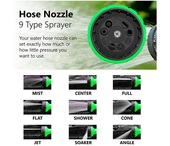 Garden Hose with Hose Reel - Black and Green - Zoom Image 6