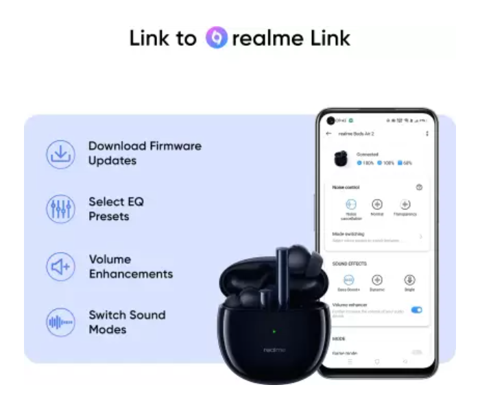 Realme Buds Air 2 - Black - Zoom Image 3