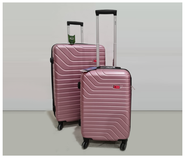 2 Piece Extreme 28 Inch Lightweight Hard Shell ABS Luggage Trolley - Light Pink Red - Zoom Image