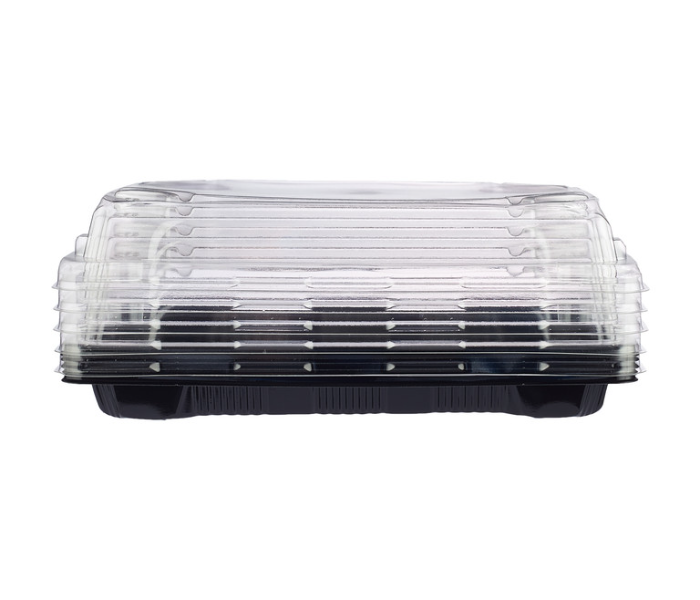 Hotpack HSMSC02B 5 Pieces Black Sushi Container Base with Lid - Zoom Image 3