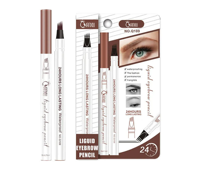 Pack of 3 Colours QIANXIU Waterproof Eyebrow Pen Pencil - Brown, Dark Grey, Chest Nut - Zoom Image 3