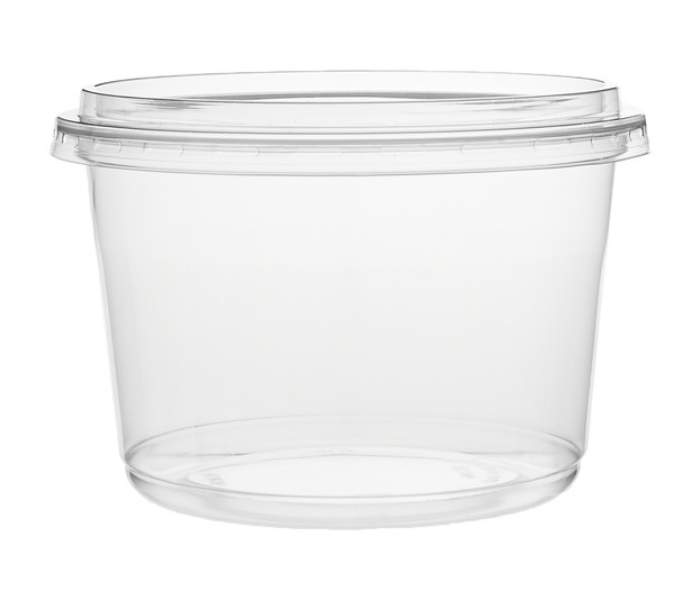 Hotpack HSMDCS16PET 10 Pieces 16oz Deli PET Container Square with Lid - Zoom Image 3