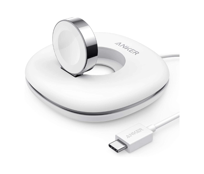 Anker Foldable Charging Dock for Apple Watch with USB C Connector - White - Zoom Image 1