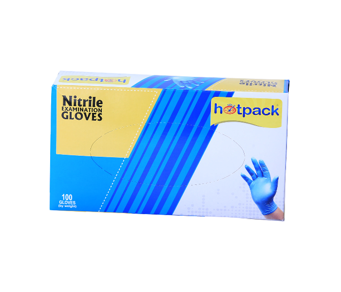 Hotpack PFNGS 100 Pieces Small Powder Free Nitrile Gloves - Blue - Zoom Image 1