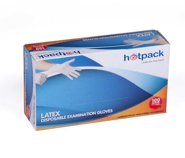 Hotpack LGL 100 Pieces Latex Large Gloves - Zoom Image