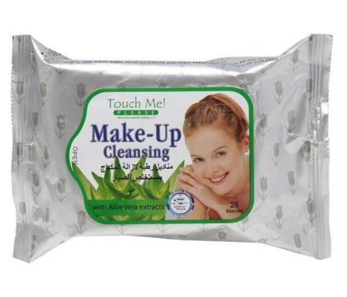 Touch Me Pack of 3 75 Wipes Pieces Aloe Vera Extracts Make-Up Cleansing Tissues  - Zoom Image