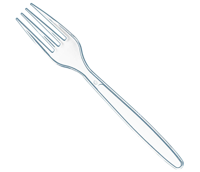 Hotpack CPF 50 Pieces Plastic Clear Fork - Zoom Image