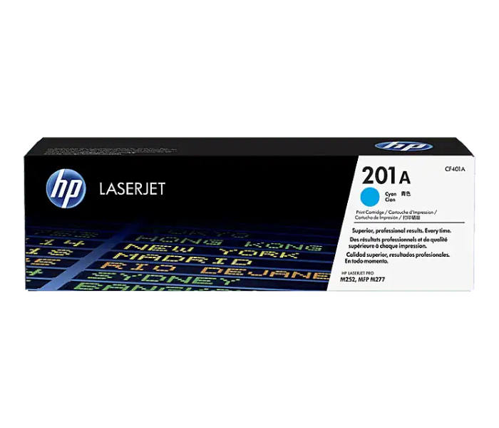 HP CF401A 201A Cyan Original LaserJet Toner Cartridge - Cyan - Zoom Image 2