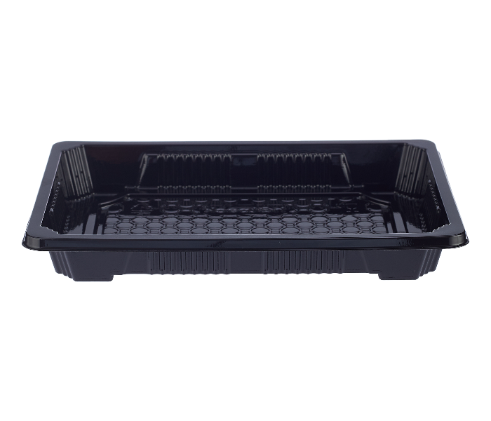 Hotpack HSMSC01B 5 Pieces Black Sushi Container Base with Lid - Zoom Image 5