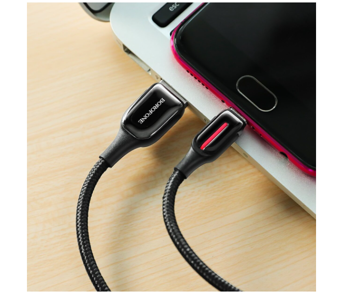 Hoco BU14 Heroic Charging Data Cable For Micro - Black - Zoom Image 3