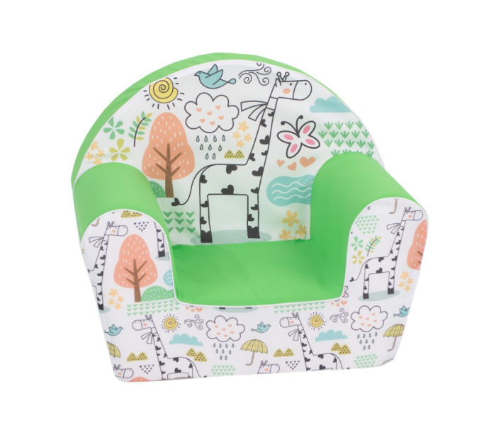 Delsit DT8-2091 Giraffe Green Arm Chair For Kids - Green and White - Zoom Image