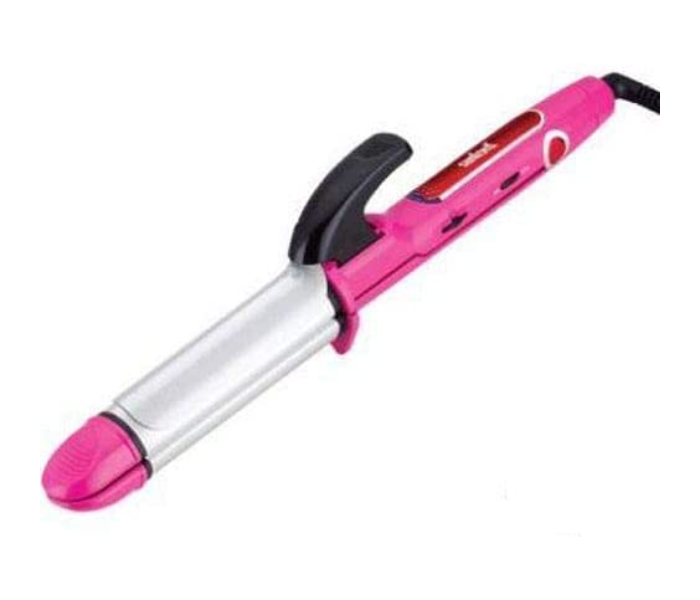 Sanford SF9663HSC 35 Watts Hair Straightener and Curler - Pink and Silver - Zoom Image