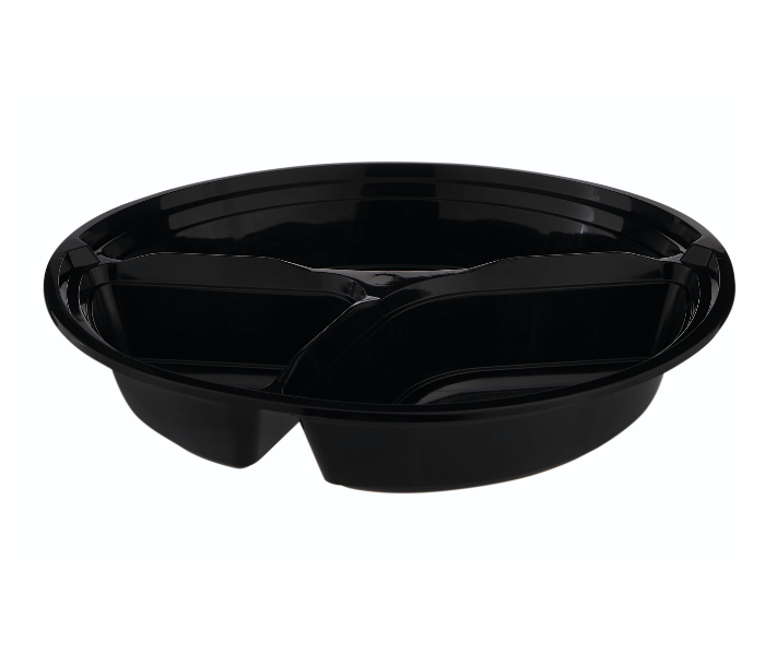 Hotpack HSMBBRO483C 5 Pieces 48 oz Black Base with Container 3 Compartment Lid - Zoom Image 4