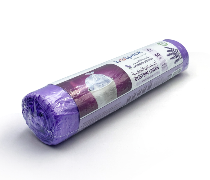 Hotpack OPDBLS4555 45x55cm 50 Pieces Lavender Scented Roll Dust Bin Liner Bag - Blue - Zoom Image 2