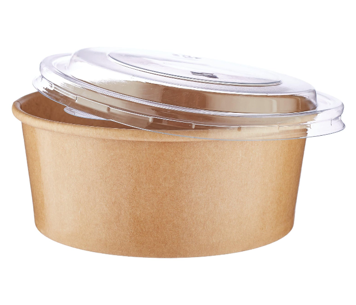 Hotpack HSMPSB26KX5 5 Pieces 26oz Kraft Paper Salad Bowl - Brown - Zoom Image 3