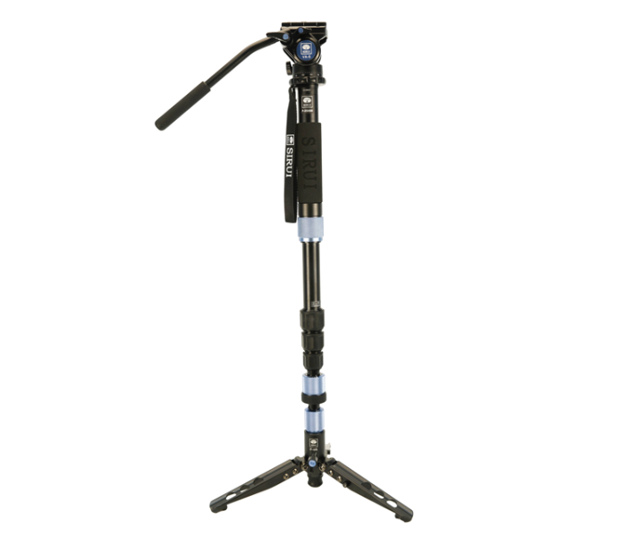 Sirui P-204SR Aluminum Monopod with VA-5 Head - Black - Zoom Image 1