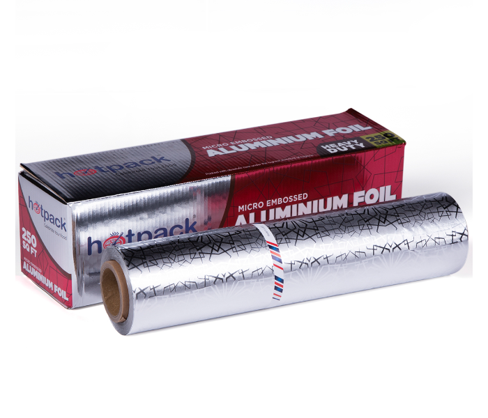 Hotpack AF45375HPE 375 Square Feet Aluminium Foil Embossed - Silver - Zoom Image