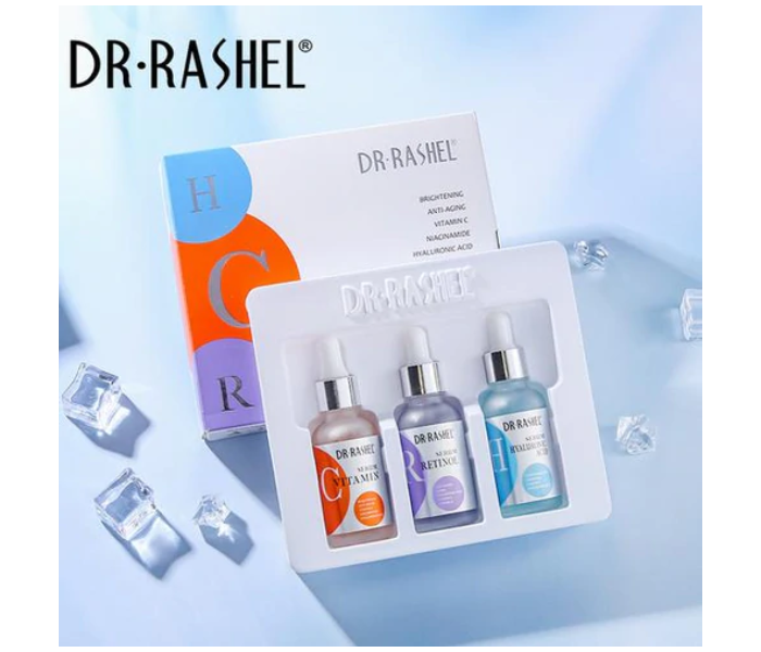 Dr Rashel DRL- 1616 Set of 3 Pack Anti-Aging Moisturizing Vitamin C Hyaluronic Acid And Retinol Facial Serum - Zoom Image 3