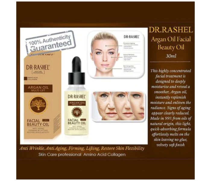 Dr Rashel DRL-1424 3 In 1 30ml Argan Oil Multi Lift Facial Beauty Oil - Zoom Image 3