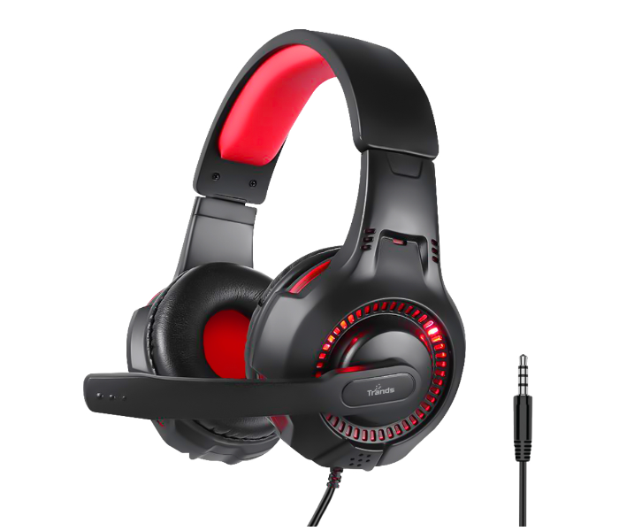 Trands TR-GHS872 Wired Gaming Headset - Black and Red - Zoom Image 1