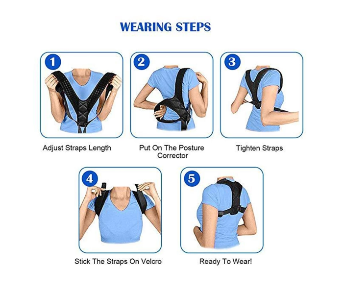 Adjustable Brace Support Belt for Back Support - Black  - Zoom Image 6