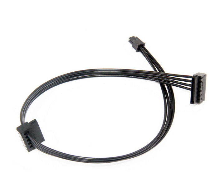 ATCA ATCA-CBLPW4PSSD 45CM Mini 4 Pin To 2 Sata SSD Power Supply Cable - Black - Zoom Image 1