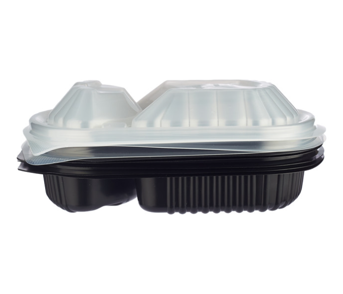 Hotpack HSMBBMW3 5 Pieces Black Base Container with 3 Compartment and Lid - Zoom Image 3