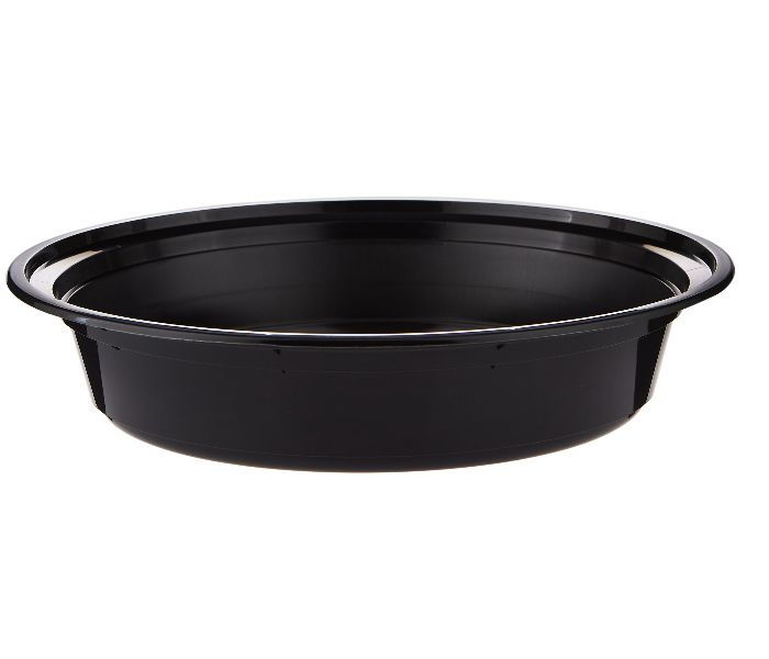 Hotpack HSMBBRO48 5 Pieces 32 oz Black Base Round Container with Lids - Zoom Image 3