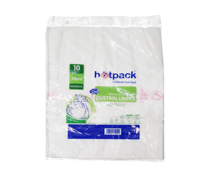 Hotpack DBB 45x55cm 50 Pieces Dust Bin Liner Bag - White - Zoom Image