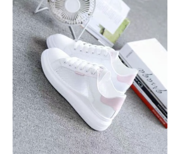 Sneakers Outdoor Casual Sports Shoes EU 39 for Women - White and Pink - Zoom Image 2