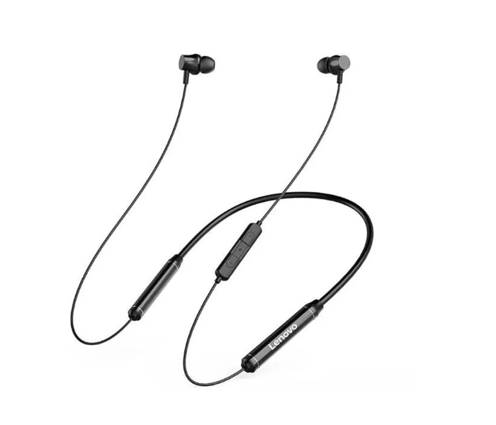 Lenovo QE08 NeckBand Bluetooth Earphone - Black - Zoom Image 3