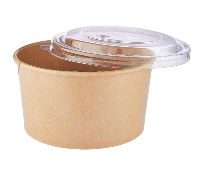 Hotpack HSMPSB32KX5 5 Pieces 32oz Kraft Paper Salad Bowl - Brown - Zoom Image 3