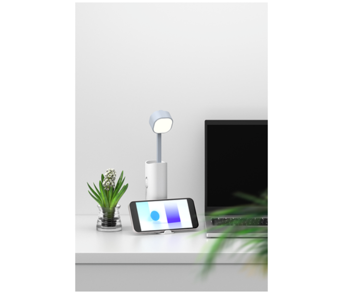 Folding Rechargeable LED Table Lamp Desk flashlight - White - Zoom Image 3