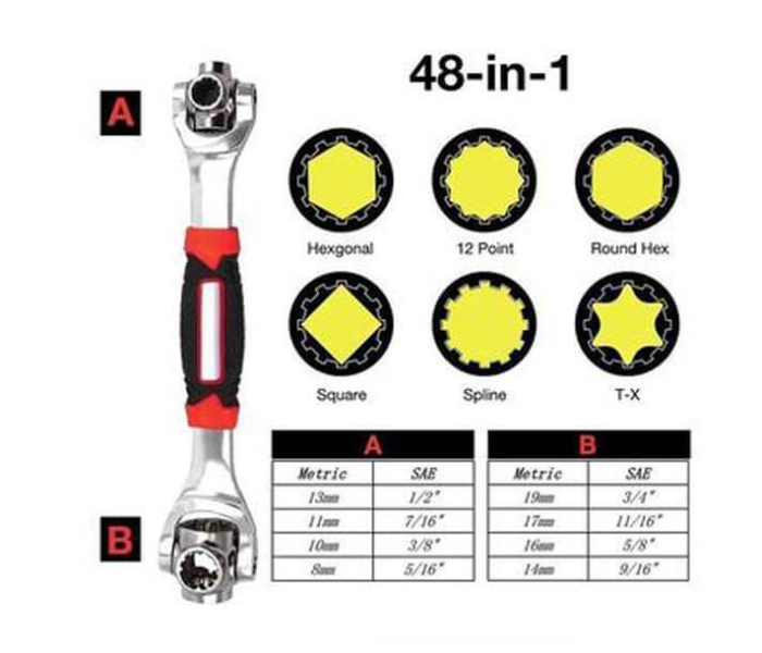 Universal 48 In 1 Multifunction Wrench Tool with 360 Degree Rotating Head\ - Zoom Image 5