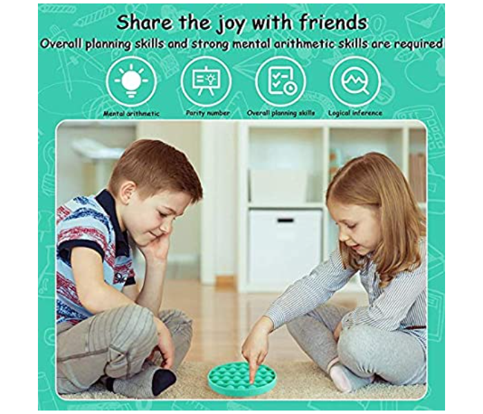 Pop It Green Circle Toy For Kids - Dark Green - Zoom Image 3