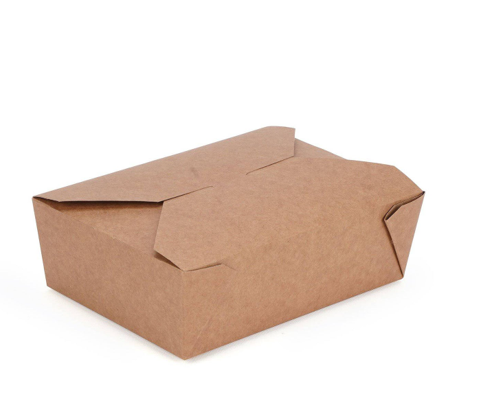 Hotpack HSMKTAB56X5 5 Pieces 56oz Kraft PE Take Away Box - Zoom Image