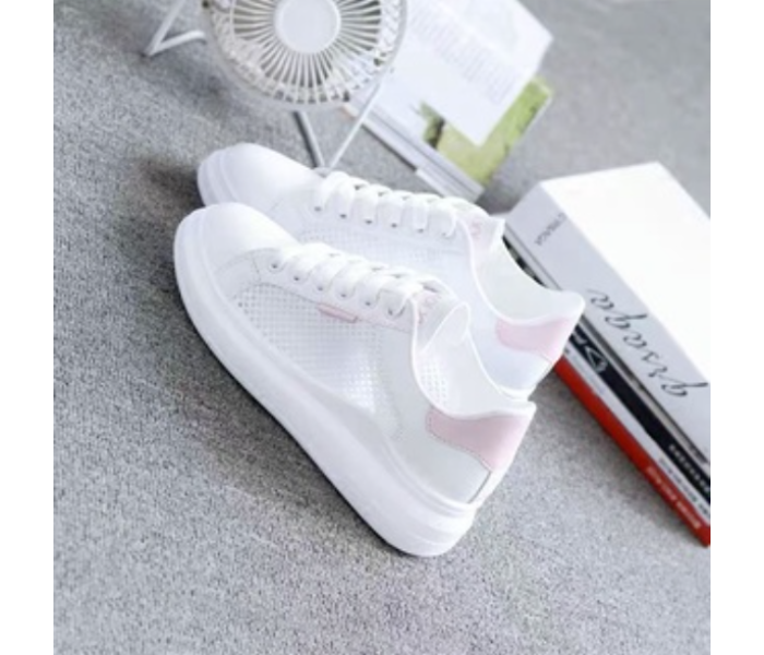 Sneakers Outdoor Casual Sports Shoes EU 38 for Women - White and Pink - Zoom Image 2