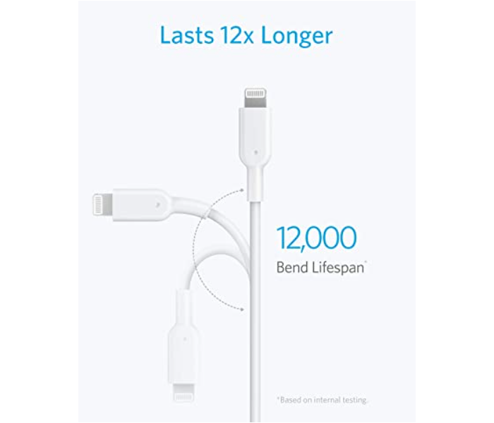 Anker USB-C to Lightning Cable Powerline III - White - Zoom Image 3