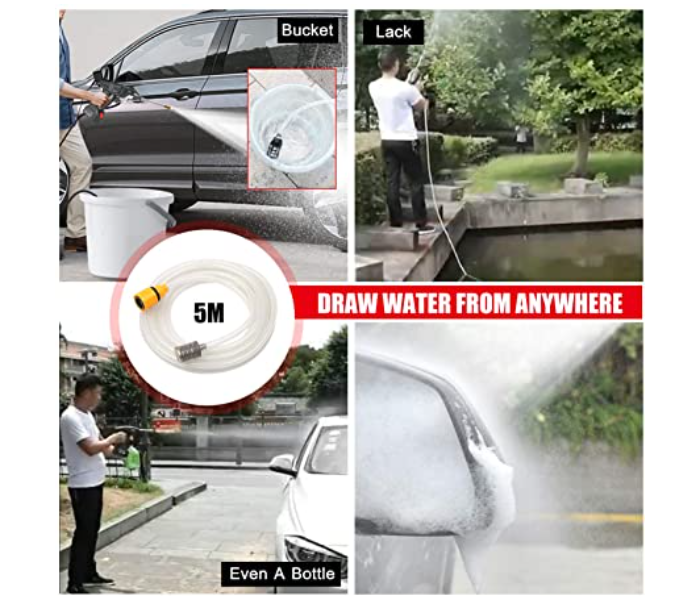 Galaxy Ocean  Cordless Portable Car Washer Electric High Pressure Cleaner Machine - Black - Zoom Image 4