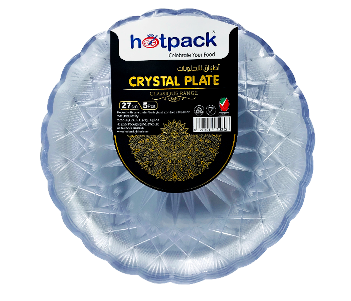 Hotpack HSMCP27 27cm 5 Pieces Crystal Plate - Zoom Image