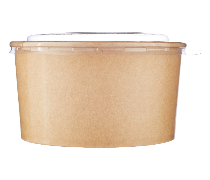 Hotpack HSMPSB37KX5 5 Pieces 37oz Kraft Paper Salad Bowl - Brown - Zoom Image 1