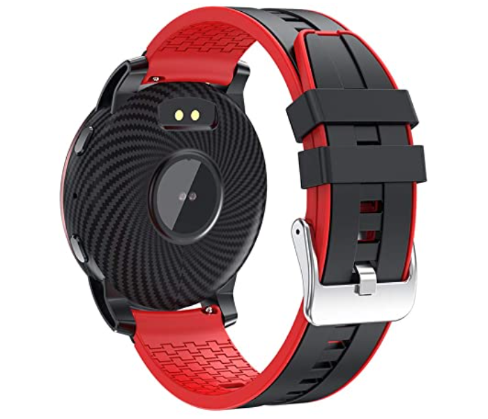 V20 Bluetooth Call Fitness Tracker Heart Rate Monitoring Music Control Smart Watch - Black and Red - Zoom Image 2